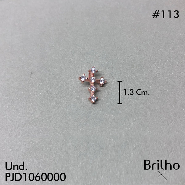 CDJ0113 DIJE CRUZ MINI ORO ROSA