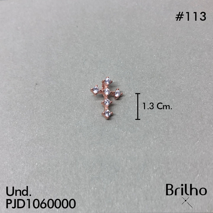 CDJ0113 DIJE CRUZ MINI ORO ROSA