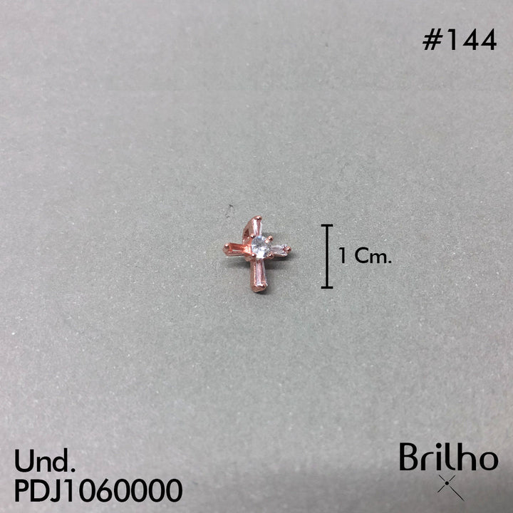 CDJ0144 DIJE CRUZ ORO ROSA