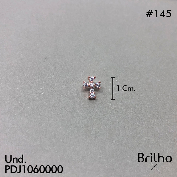 CDJ0145 DIJE CRUZ MINI ORO ROSA