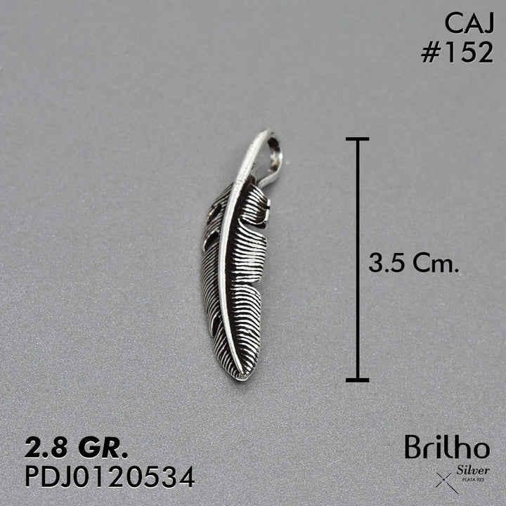 CDJ0152 DIJE PLUMA ENVEJECIDO