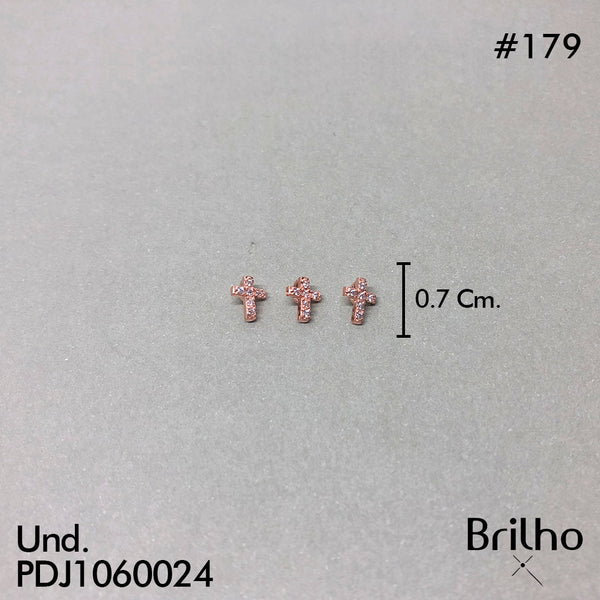 CDJ0179 DIJE CRUZ MINI ORO ROSA
