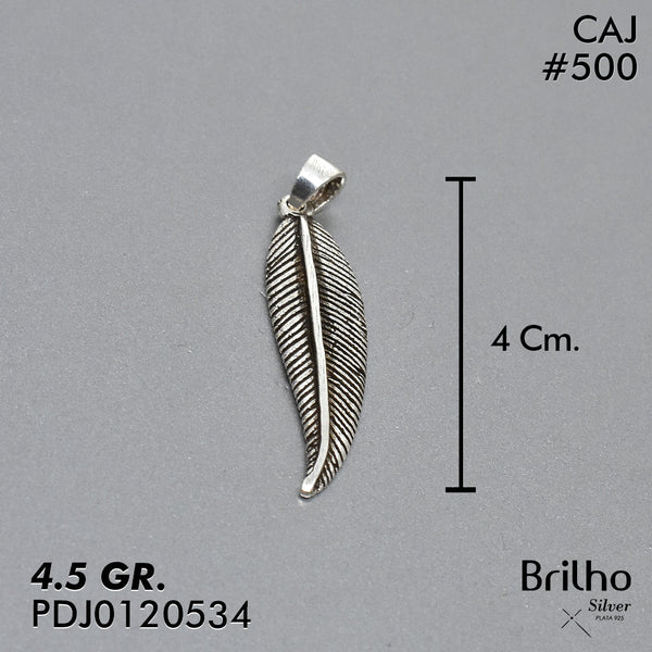 CDJ0500 DIJE PLUMA ENVEJECIDO