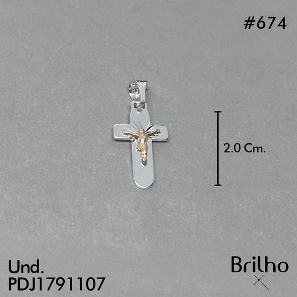 CDJ0674 DIJE CRISTO PEQUE„O ORO PLATA