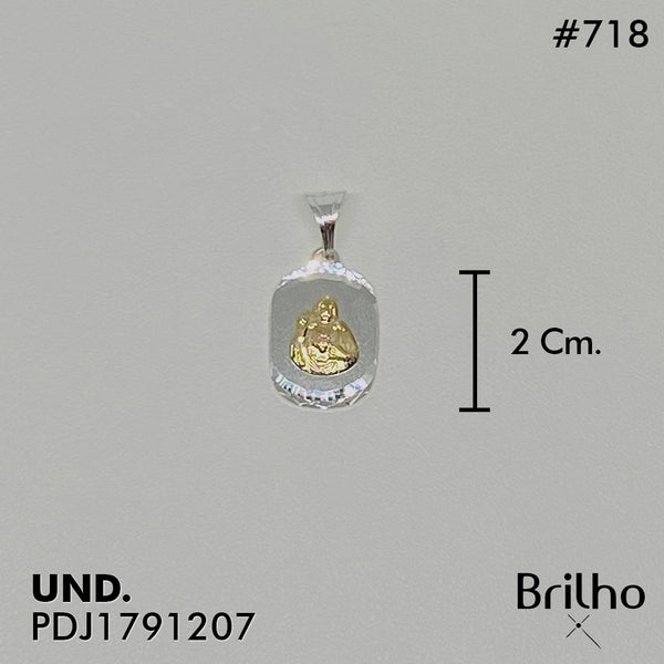 CDJ0718 DIJE CORAZON DE JESUS ORO PLATA