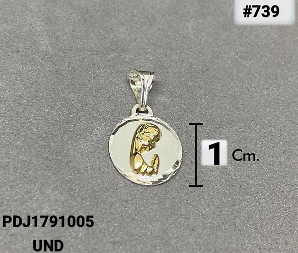 CDJ0739 DIJE NI„A MARIA ORO PLATA