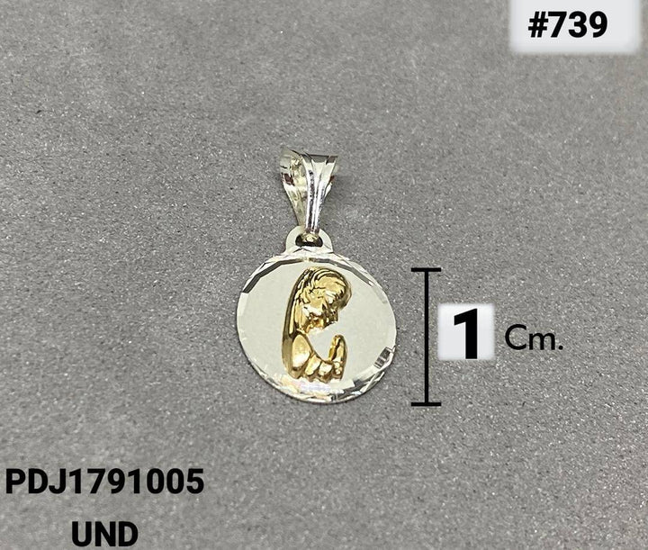 CDJ0739 DIJE NI„A MARIA ORO PLATA