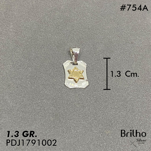 CDJ0754A DIJE ESTRELLA DE DAVID ORO PLATA