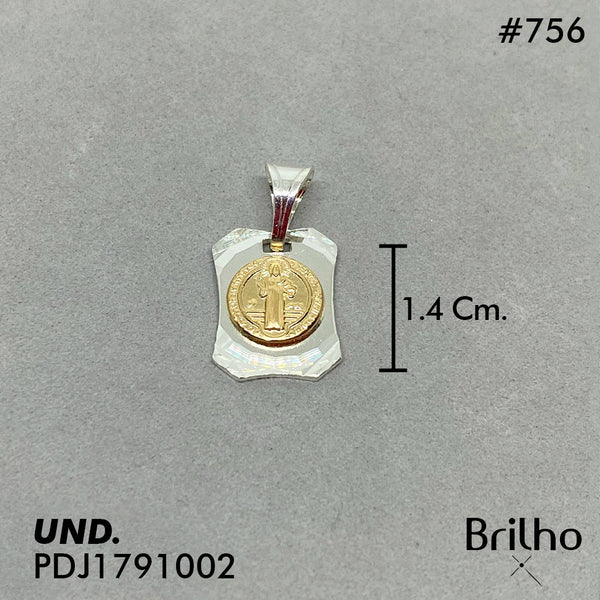 CDJ0756 DIJE SAN BENITO ORO PLATA