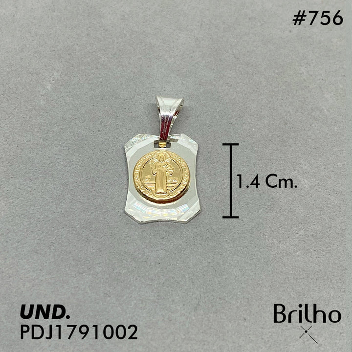 CDJ0756 DIJE SAN BENITO ORO PLATA