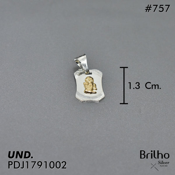 CDJ0757 DIJE ANGEL ORO PLATA