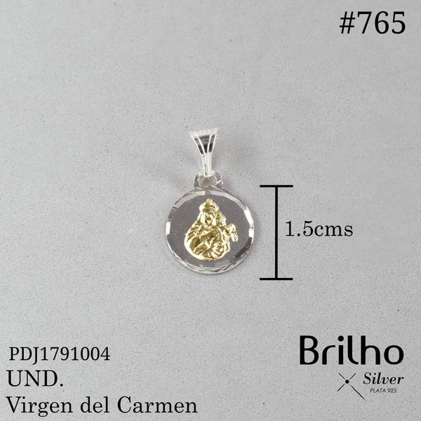 CDJ0765 DIJE VIRGEN DEL CARMEN ORO PLATA