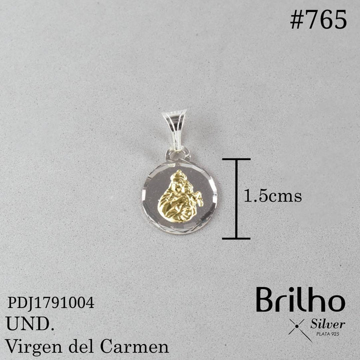CDJ0765 DIJE VIRGEN DEL CARMEN ORO PLATA