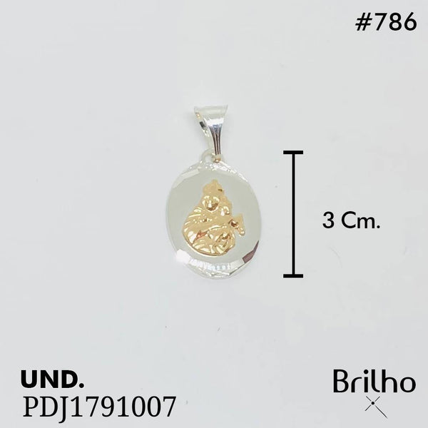 CDJ0786 DIJE VIRGEN DEL CARMEN ORO PLATA