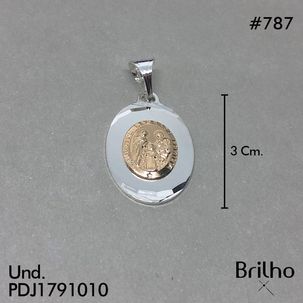 CDJ0787 DIJE SAGRADA FAMILIA ORO PLATA