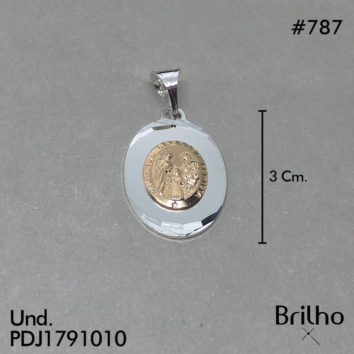 CDJ0787 DIJE SAGRADA FAMILIA ORO PLATA