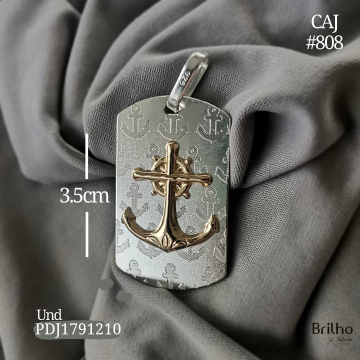 CDJ0808 DIJE ANCLA ORO PLATA