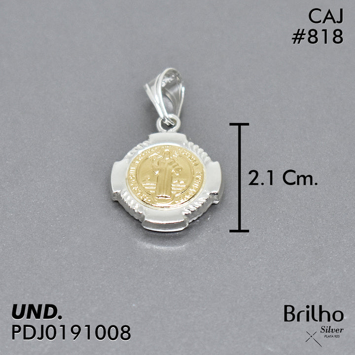 CDJ0818 DIJE SAN BENITO ORO PLATA