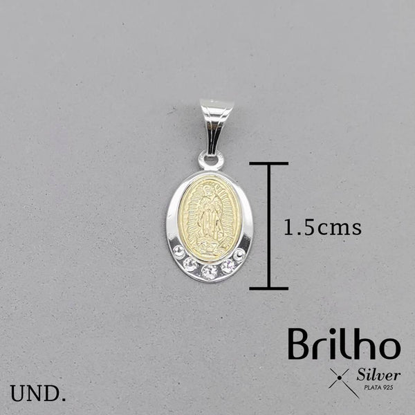 CDJ0822 DIJE VIRGEN GUADALUPE ORO PLATA