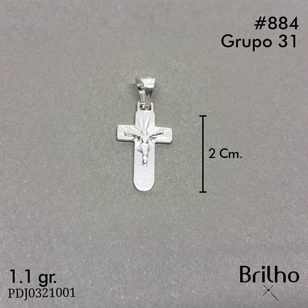 CDJ0884 DIJE CRISTO PEQUE„O DIAMANTADO