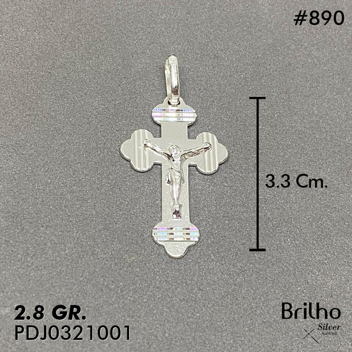 CDJ0890 DIJE CRISTO DIAMANTADO