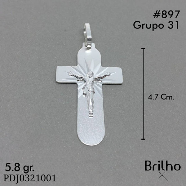 CDJ0897 DIJE CRISTO DIAMANTADO