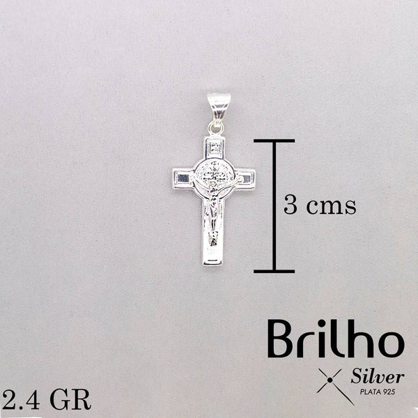 CDJ0933 DIJE CRISTO SAN BENITO DIAMANTADO