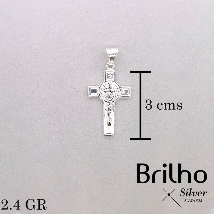 CDJ0933 DIJE CRISTO SAN BENITO DIAMANTADO