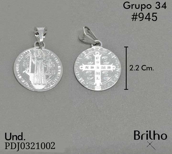 CDJ0945 DIJE SAN BENITO SOLO PLATA