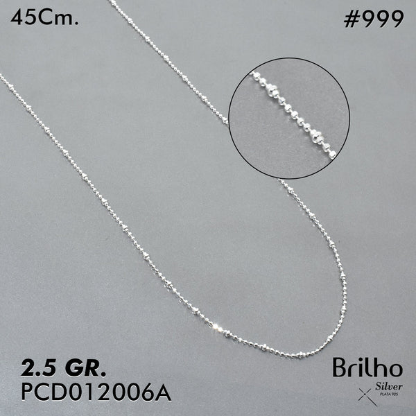 PCD0999 CADENA DELGADA Y ESPECIAL 45CM