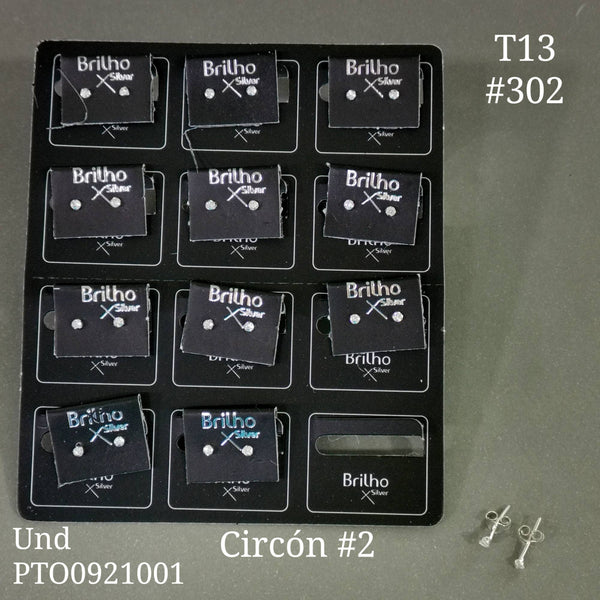 T13N302 TOPO CIRCON 2MM REDONDO X12