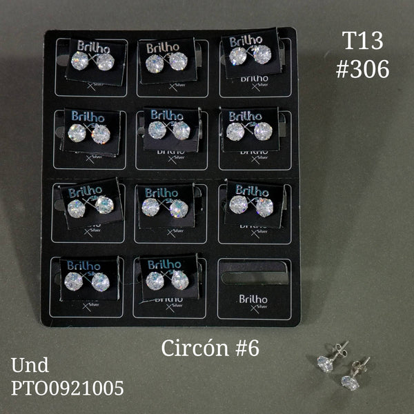 T13N306 TOPO CIRCON 6MM REDONDO X12