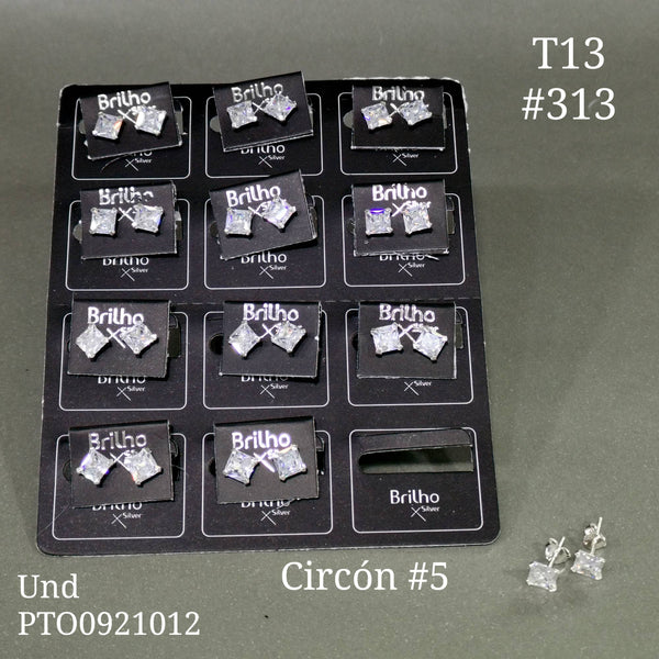 T13N313 TOPO CIRCON 5MM CUADRADO X12