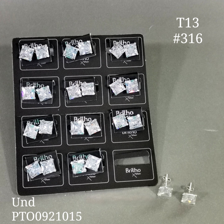 T13N316 TOPO CIRCON 8MM CUADRADO X12