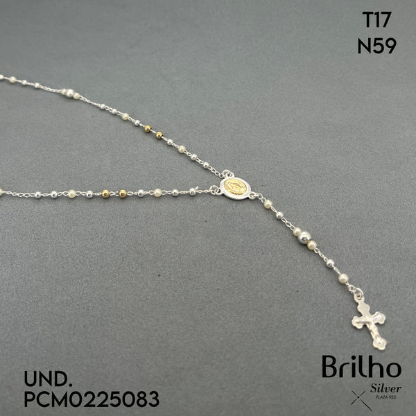 T17N59 CAMçNDULA PERLAS Y BALêN ORO PLATA