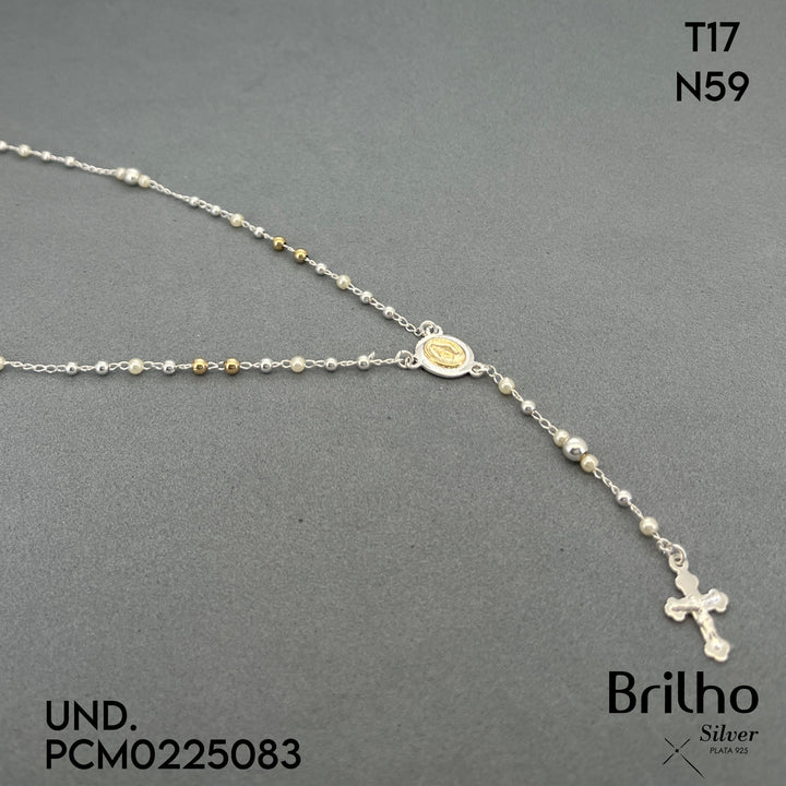 T17N59 CAMçNDULA PERLAS Y BALêN ORO PLATA