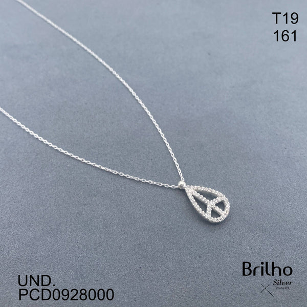 T19N161 CADENA SêMBOLO DE PAZ MICROCIRCONES