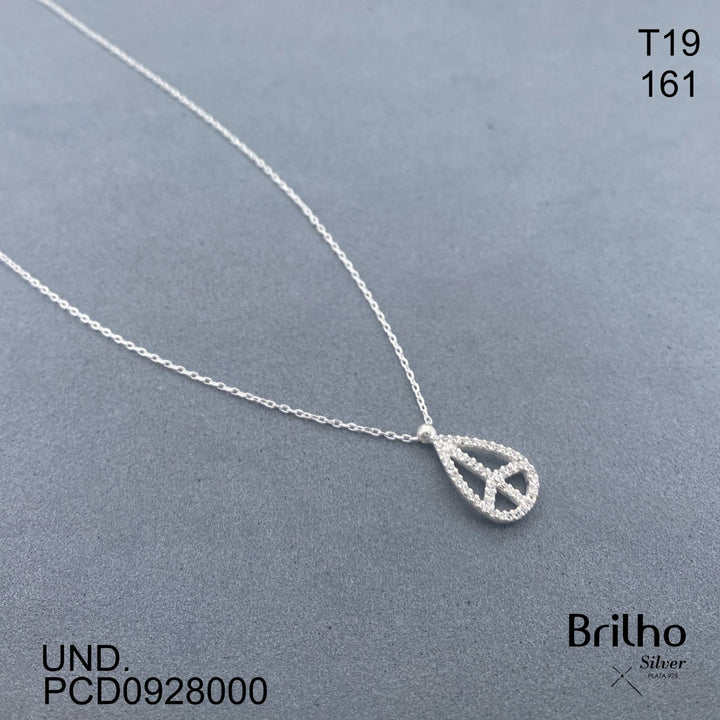 T19N161 CADENA SêMBOLO DE PAZ MICROCIRCONES