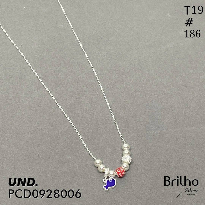 T19N186 CADENA BALêN DIJE PEZ