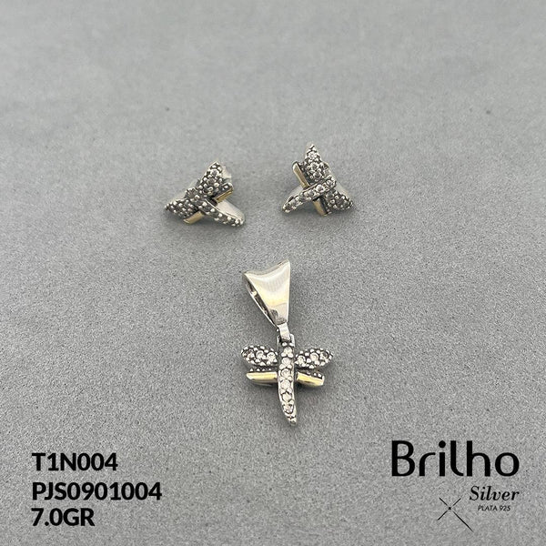 T1N004 JUEGO LIBƒLULA ENVEJECIDA