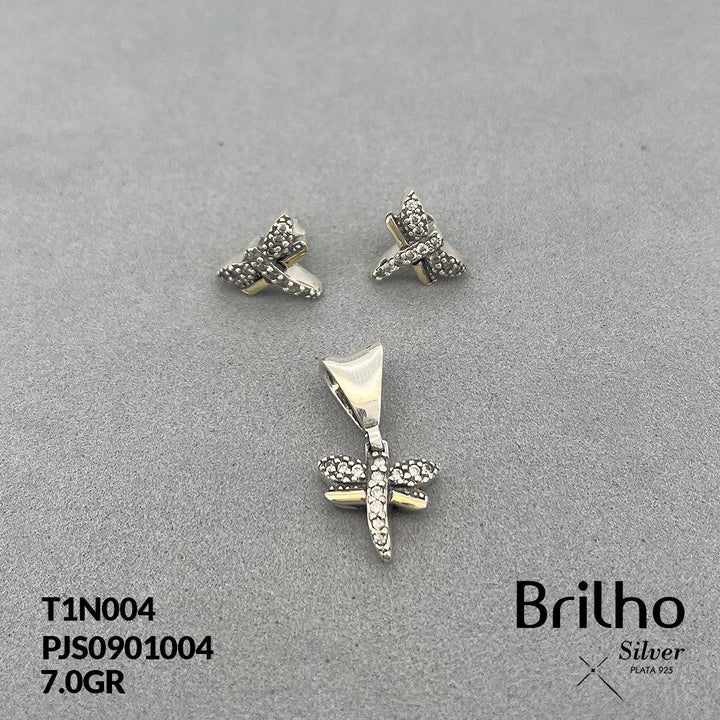 T1N004 JUEGO LIBƒLULA ENVEJECIDA