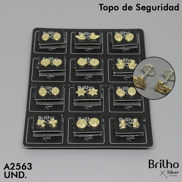 T27N409 TOPO SEGURIDAD RELIGIOSOS ORO PLATA X12