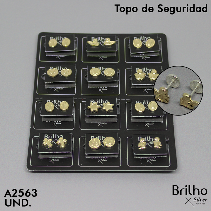 T27N409 TOPO SEGURIDAD RELIGIOSOS ORO PLATA X12