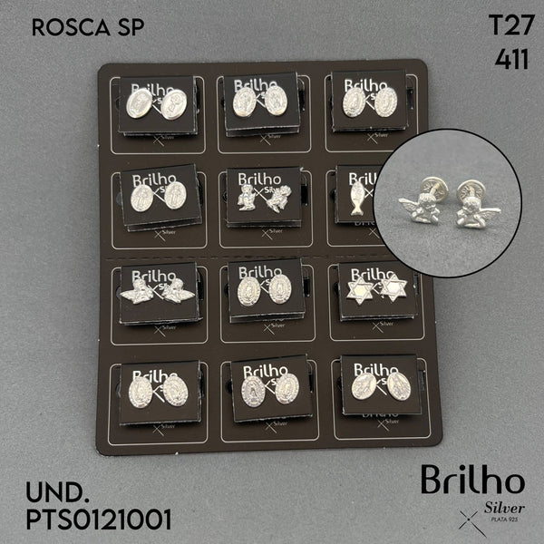 T27N411 TOPO SEGURIDAD RELIGIOSOS SOLO PLATA X12