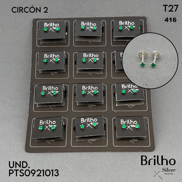 T27N416 TOPO SEGURIDAD CIRCîN 2MM REDONDO VERDE X12