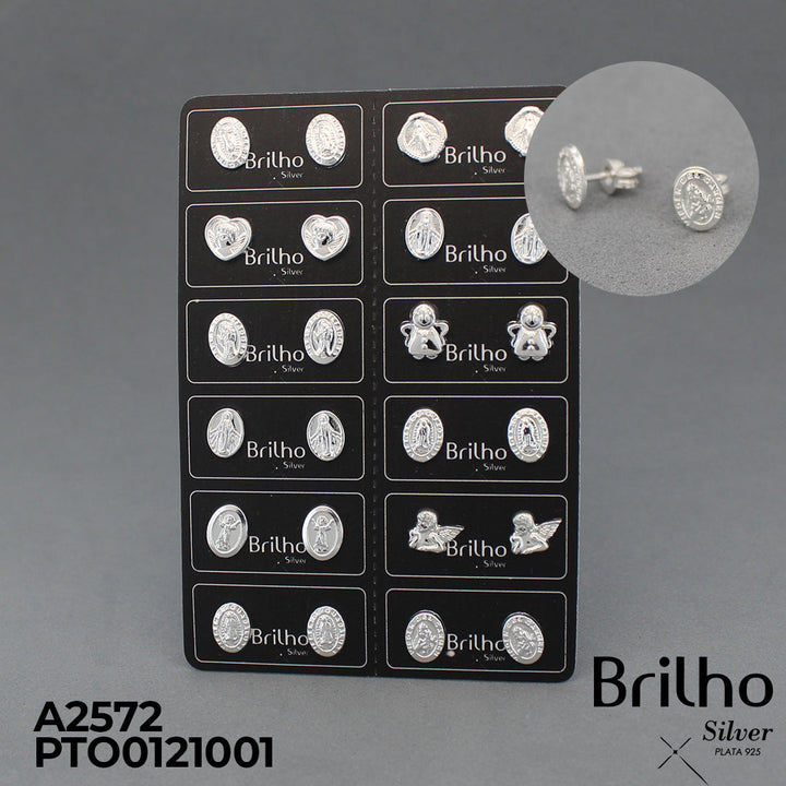 T27N421 TOPO RELIGIOSOS SOLO PLATA X12