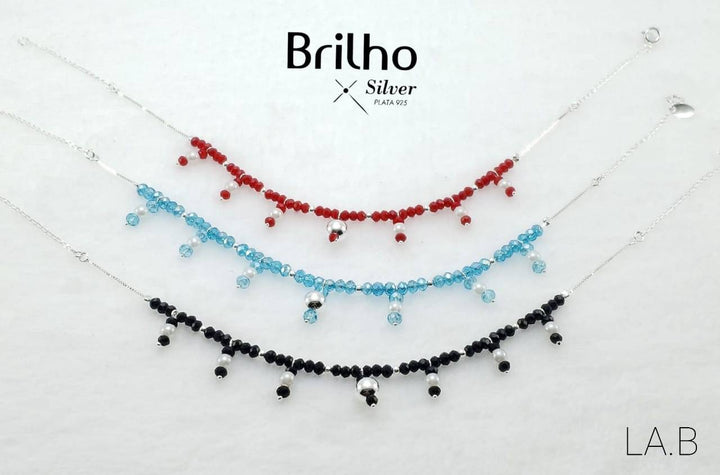 T7N038 TOBILLERA PERLAS Y MURANO