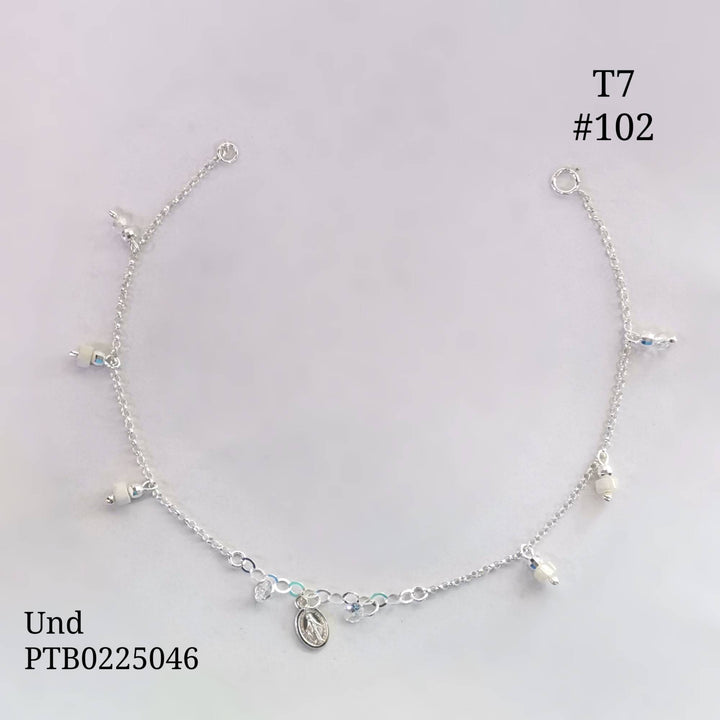 T7N102 TOBILLERA DIJE MILAGROSA Y DONAS