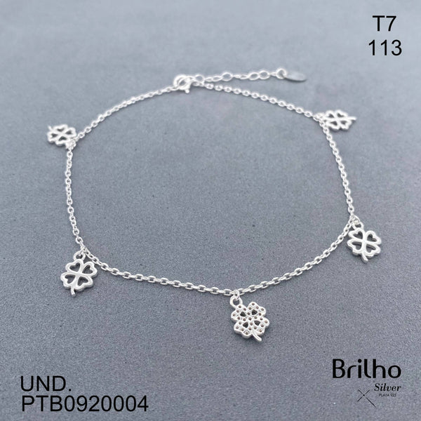 T7N113 TOBILLERA FLORES CIRCONADAS