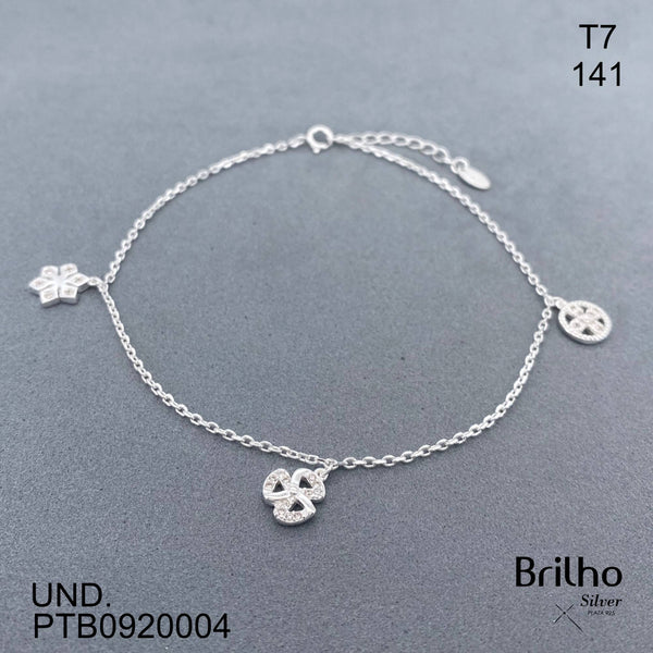 T7N141 TOBILLERA FLORES CIRCONADAS